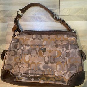 Vintage Coach Purse- Classic Canvas Pattern